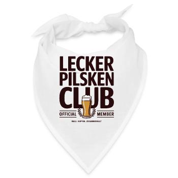 Bier Lecker Pilsken Club Ruhrpott Pils Bierchen - Bandana - Weiß - Vorne