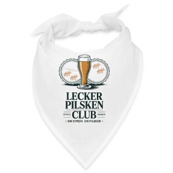 Bier Lecker Pilsken Club Ruhrpott Pils Bierchen - Bandana - Weiß - Vorne