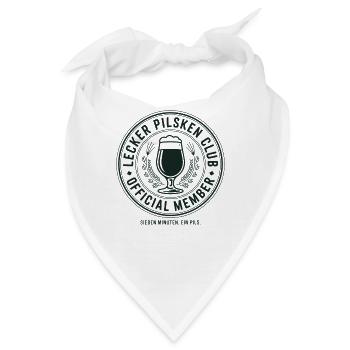 Bier Lecker Pilsken Club Ruhrpott Pils Bierchen - Bandana - Weiß - Vorne