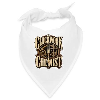 Uhrwerk-Chemiker Steampunk-Chemie Verrückte Wissenschaftler - Bandana - Weiß - Vorne