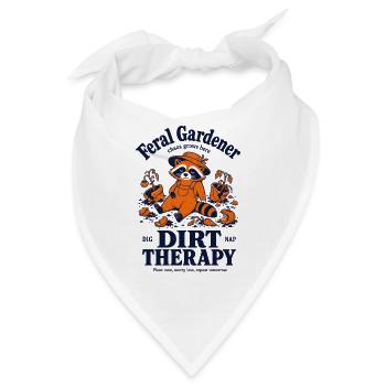 Feral Gardener Dirt Therapy Organic Gardening - Bandana - Weiß - Vorne