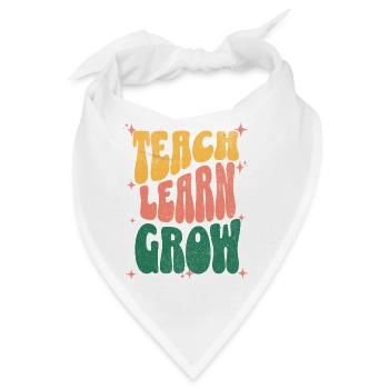 Learn To Grow Retro-Typografie - Bandana - Weiß - Vorne