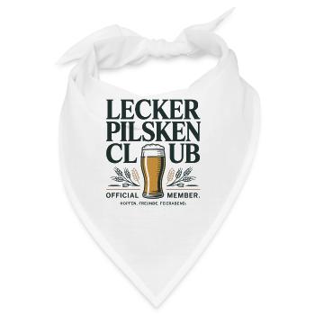 Bier Lecker Pilsken Club Ruhrpott Pils Bierchen - Bandana - Weiß - Vorne