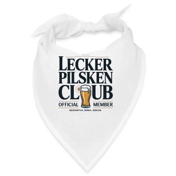 Bier Lecker Pilsken Club Ruhrpott Pils Bierchen - Bandana - Weiß - Vorne