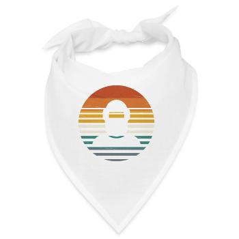 Schweißhelm – Porträt, Retro, Vintage, Streifen, M - Bandana - Weiß - Vorne