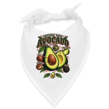 Avocado Anatomie Food Shirt - Bandana - Weiß - Vorne