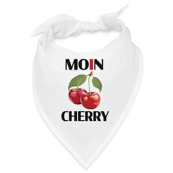 MOIN CHERRY – Norddeutsches Kirschdesign - Bandana - Weiß - Vorne