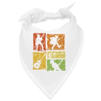 Vintage E-Guitarre Für Guitarristen Bassisten - Bandana - Weiß - Vorne