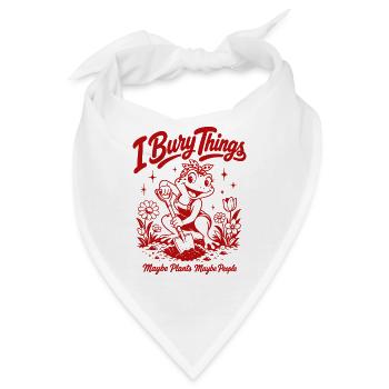 Bury Things Organic Gardening Plantlover - Bandana - Weiß - Vorne