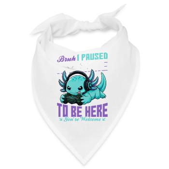 Funny Axolotl Gamer Gaming - Bandana - Weiß - Vorne