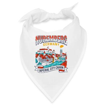 Nuremberg Germany Imperial City Charm Skyline - Bandana - Weiß - Vorne