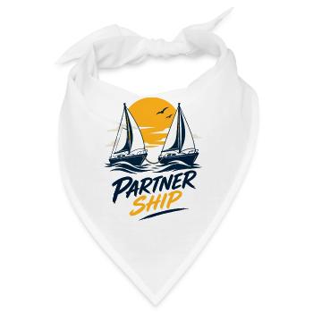 Partnership – Gemeinsam unter Segeln - Bandana - Weiß - Vorne