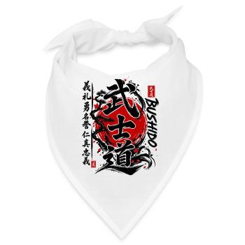 Bushido Samurai Code Kunst - Bandana - Weiß - Vorne