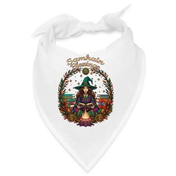 Samhain-Segnungen Hexen-Wicca Wicca-Halloween - Bandana - Weiß - Vorne