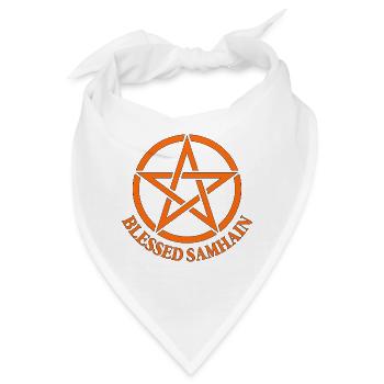Samhain Wicca Wicca-Hexenstern - Bandana - Weiß - Vorne
