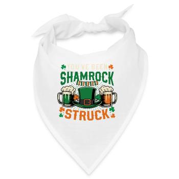 Shamrock Struck Irish Leprechaun Hat Beer Mugs Art - Bandana - Weiß - Vorne
