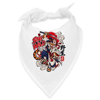 Tiger Ninja Stay Wild - Bandana - Weiß - Vorne