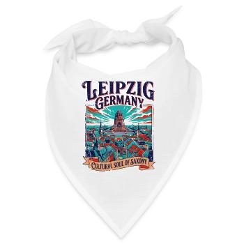 City Vintage Leipzig Germany Cultural Soul Of - Bandana - Weiß - Vorne