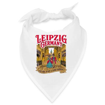 City Leipzig Germany Historic Heart Dark Harmony - Bandana - Weiß - Vorne