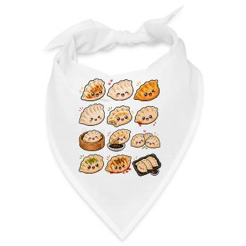 Kawaii Gyoza | Japanische Teigtaschen - Bandana - Weiß - Vorne