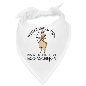 Bogensport Therapie war zu teuer Bogenschießen - Bandana - Weiß - Vorne