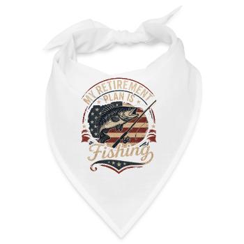 Ruhestand durch Angeln – Vintage Flaggenlook - Bandana - Weiß - Vorne