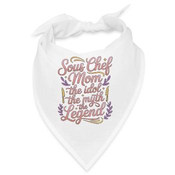 Sous Chef Mom The Idol The Myth The Line Chef - Bandana - Weiß - Vorne
