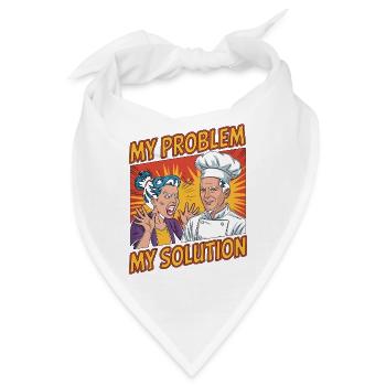 Sous Chef My Problem My Pictogram Dad Line Chef - Bandana - Weiß - Vorne