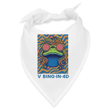 Hippie-Musik, trippy-Pilz-Pilze vibrieren in 4D - Bandana - Weiß - Vorne