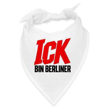 Ick bin Berliner – Berliner Dialekt Statement - Bandana - Weiß - Vorne