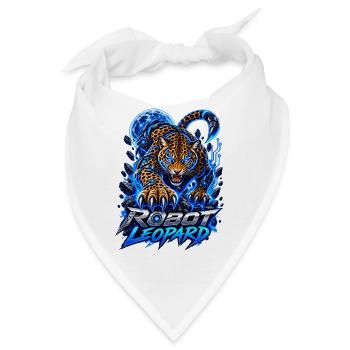 Robot Leopard – Cyber Leopard - Bandana - Weiß - Vorne