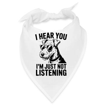 Airedale Terrier Spruch Airedale Terrier Geschenk  - Bandana - Weiß - Vorne