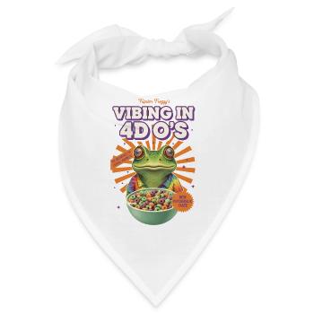 Vibrieren in 4D OS Tripster Froggys Rave Trippy - Bandana - Weiß - Vorne