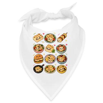 Kawaii Halloumi | Grillkäse & Mediterran - Bandana - Weiß - Vorne