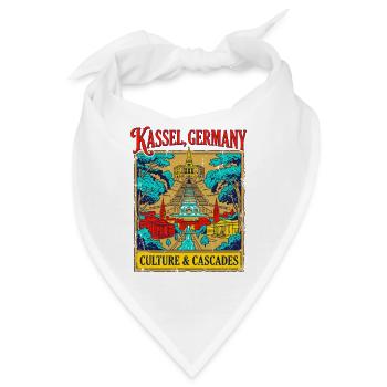 City Kassel Germany Culture And Cascades Skyline - Bandana - Weiß - Vorne