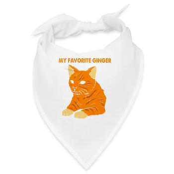 Tabby Katze - Bandana - Weiß - Vorne