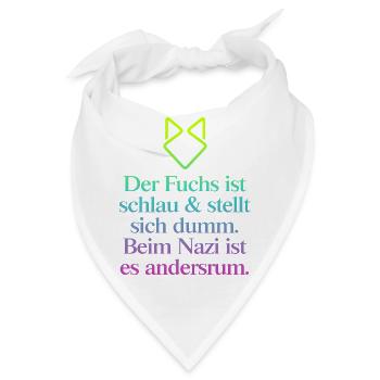 FCK AFD - Zeichen setzen gegen Rechts! NOAFD - Bandana - Weiß - Vorne