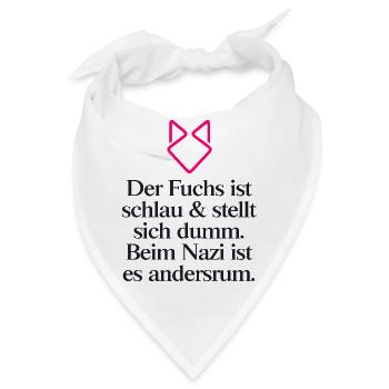 FCK AFD - Zeichen setzen gegen Rechts! NOAFD - Bandana - Weiß - Vorne