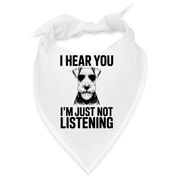 Airedale Terrier Spruch Airedale Terrier Geschenk  - Bandana - Weiß - Vorne