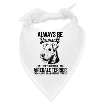 Airedale Terrier Spruch Airedale Terrier Geschenk  - Bandana - Weiß - Vorne