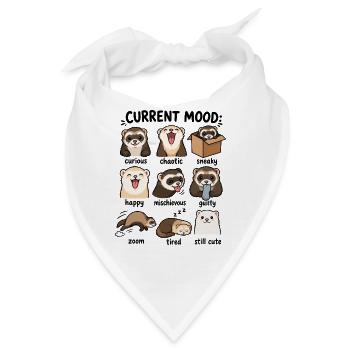  Aktuelle Stimmung Frettchen-emotionsdiagramm - Bandana - Weiß - Vorne
