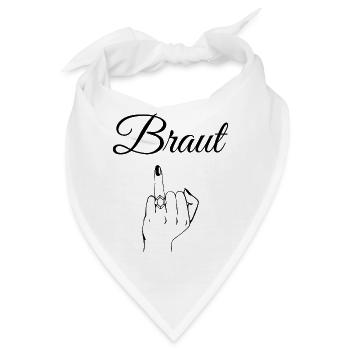 Braut Mittelfinger Ring - Bandana - Weiß - Vorne