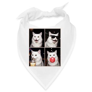 Katzen Türkisch Angora Katze - Bandana - Weiß - Vorne