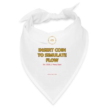 Insert Coin To Simulate Flow · helle Kleidung - Bandana - Weiß - Vorne