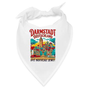 City Retro Art Nouveau Darmstadt Germany Travel - Bandana - Weiß - Vorne