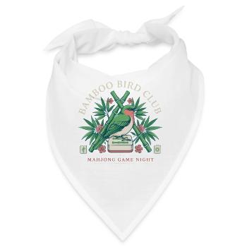 Bamboo Bird Club Mahjong Nacht - Bandana - Weiß - Vorne