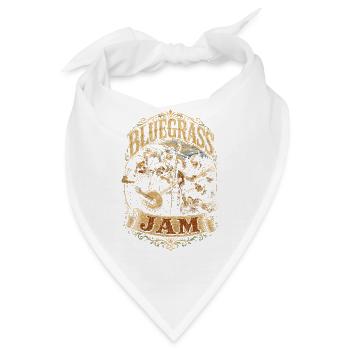 Bluegrass Musik - Bandana - Weiß - Vorne