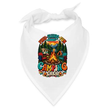  Camping Crew – Campfires with friends, - Bandana - Weiß - Vorne