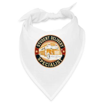 Student Delivery Spezialist Retro-Bus - Bandana - Weiß - Vorne