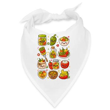 Kawaii Peperoni | Scharf & Eingelegt - Bandana - Weiß - Vorne